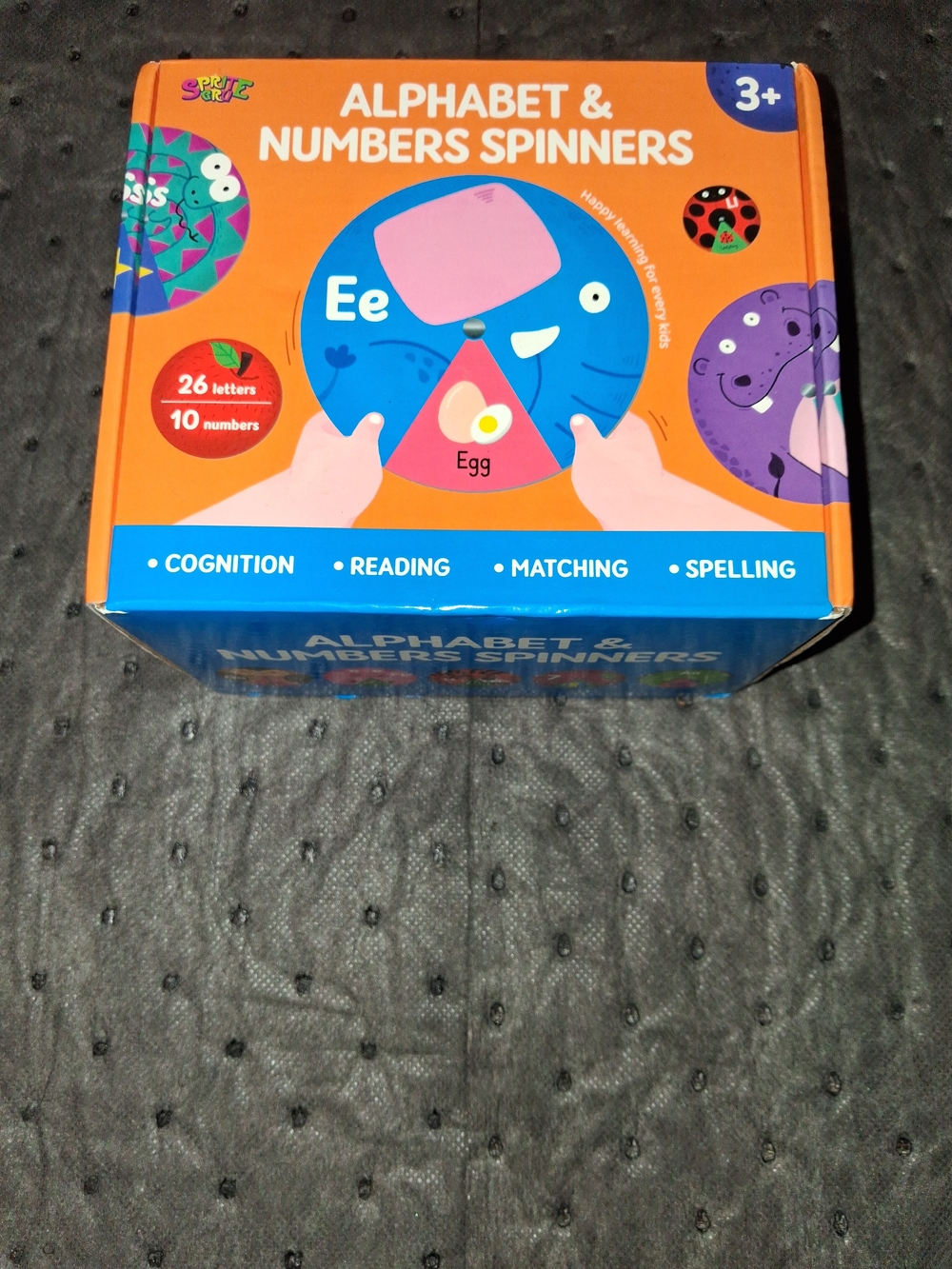 Alphabet & Numbers Spinners Educational Set - Orange